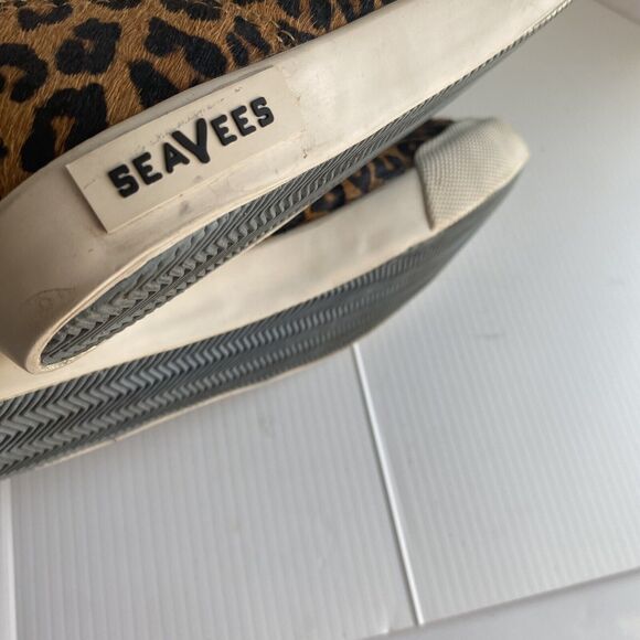 Sea Vees Montere Women' Sneaker Leopard Print  Shoes  Slip On Flats Low Top Sz 8 - Picture 8 of 8